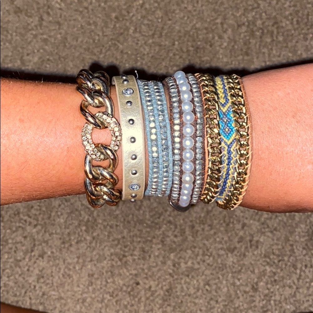 bundle of bracelets